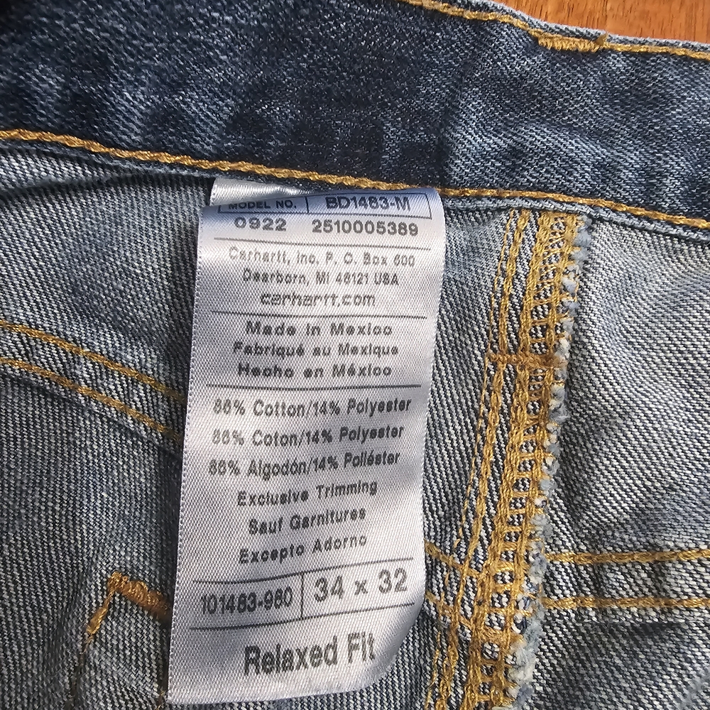 Carhartt Men's Blue Jeans - Picture 4 of 4